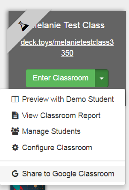 Deck Toy to Google Classroom